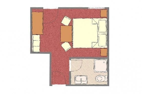 Grundriss - Kategorie 4 - Doppelzimmer - Völserhof - Zimmer - Bad Hofgastein